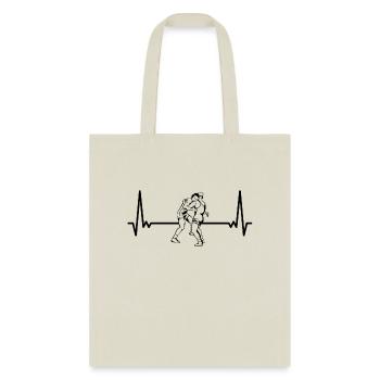 Heartbeat Wrestling ECG Wrestle Wrestler - Tote Bag - natural - Front
