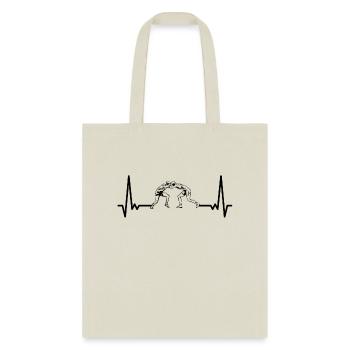 Heartbeat Wrestling ECG Wrestle Wrestler - Tote Bag - natural - Front