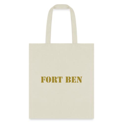 FORT BEN, gold stencil - Tote Bag