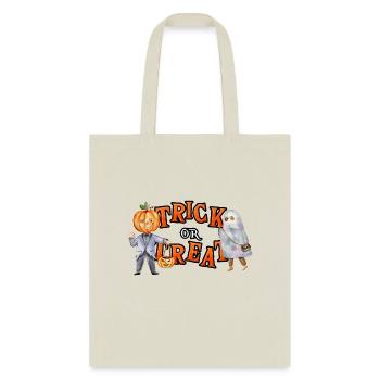 Trick or Treat halloween cute pumpkin - Tote Bag - natural - Front
