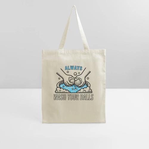 Funny Golf T-Shirt: Always Wash Your Balls Humor - Tote Bag