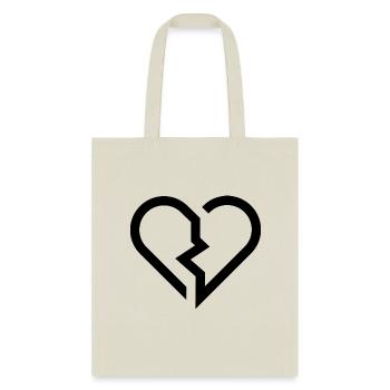 Broken Heart - Tote Bag - natural - Front
