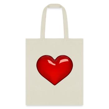 heart - Tote Bag - natural - Front