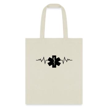 Paramedic EMT Heartbeat - Tote Bag - natural - Front