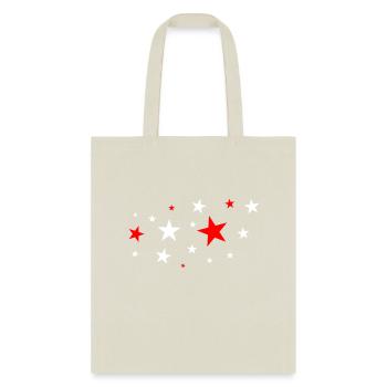 Stars bi-color - Tote Bag - natural - Front