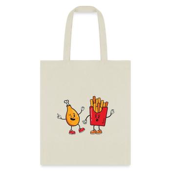 Cute Drumstick and Fries - Tote Bag - natural - Front