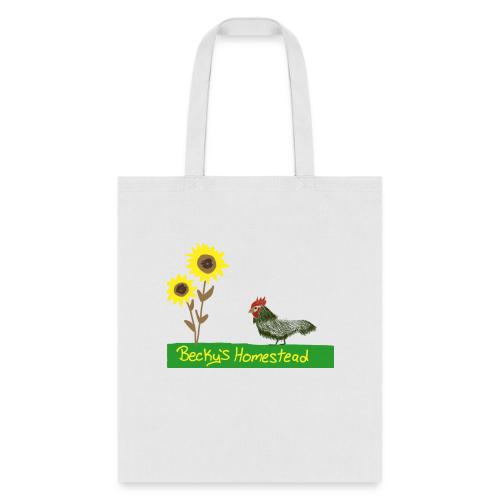 Chicken and Sunflowers - Tote Bag