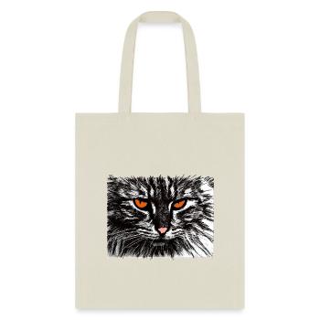 funny cat face - Tote Bag - natural - Front