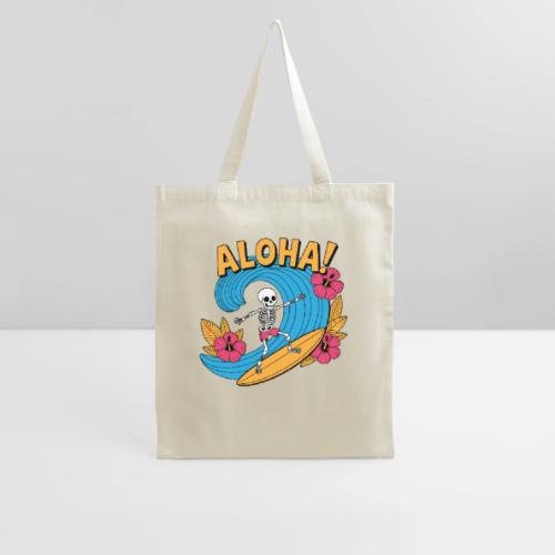 Aloha Surfing Skeleton - Beach Vibes - Tote Bag