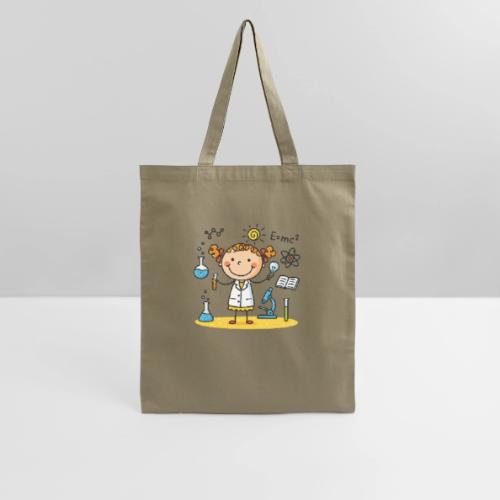 Cartoon Girl Scientist Kids Science T-Shirt - Tote Bag