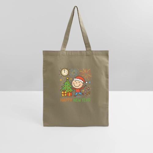 Cute Happy New Year Cartoon Kid Celebration Art - Tote Bag