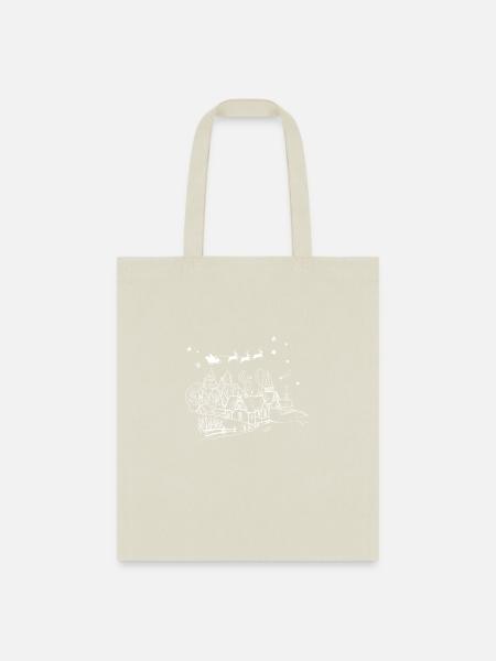 christmas village Merry Christmas t shirt - Tote Bag - natural