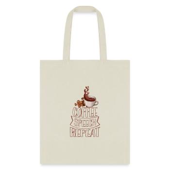 Coffee Speech Repeat - Tote Bag - natural - Front