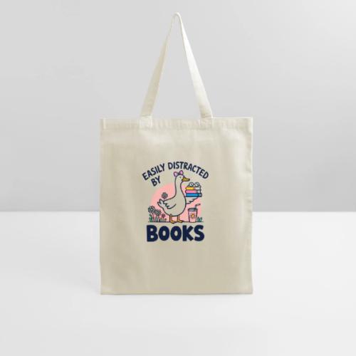 Easily Distracted By Books - Cute Goose - Tote Bag