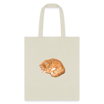 Cute Orange Tabby Cat Shirt - Gift For Cat Lovers - Tote Bag - natural - Front