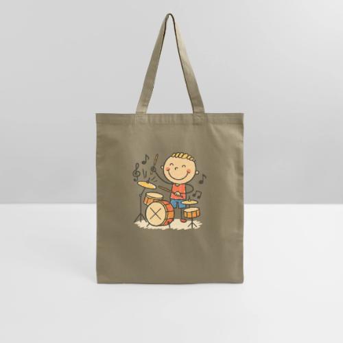 Cartoon Boy Playing Drums Kids T-Shirt - Tote Bag