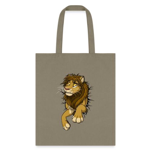 STUCK Lion (black cracks) - Tote Bag