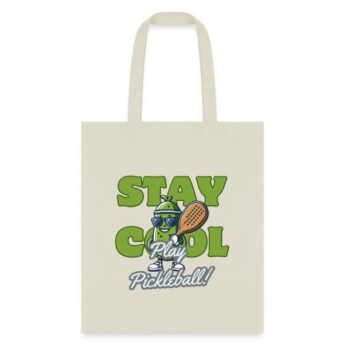 Show Your Pickleball Love - Sporty Cartoon Pickle - Tote Bag