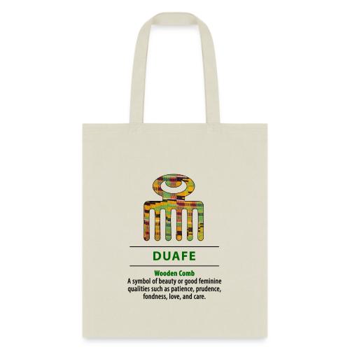 Duafe - Wooden Comb Adinkra Symbol - Tote Bag