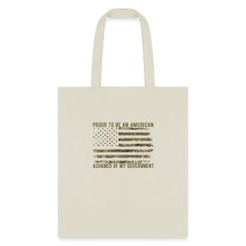Patriotic Ashamed Of My Government - Tote Bag - natural - Front