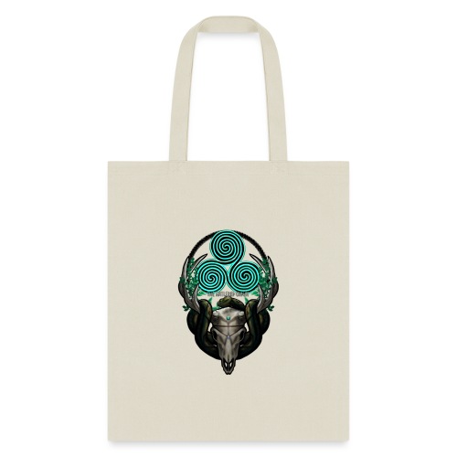 The Antlered Crown (White Text) - Tote Bag
