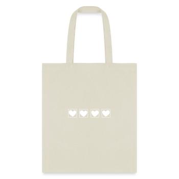 Hearts rectangles heart - Tote Bag - natural - Front
