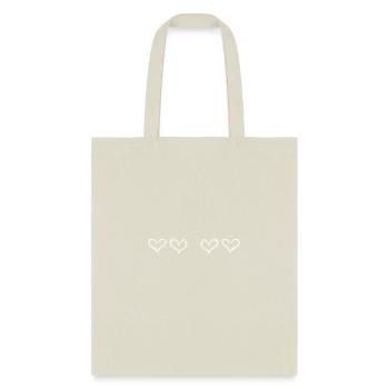 love hearts heart - Tote Bag - natural - Front
