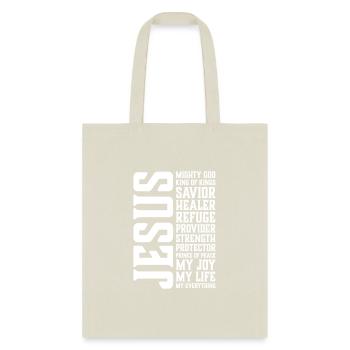 Jesus is my everything Cool Christian clothing - Tote Bag - natural - Front