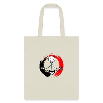 Sit in zen meditation in zen circle - Tote Bag - natural - Front