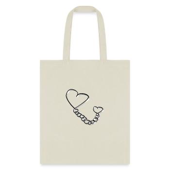 heart love hearts - Tote Bag - natural - Front