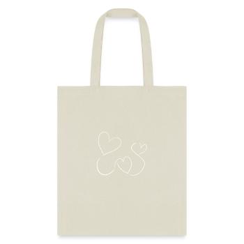 heart love hearts - Tote Bag - natural - Front