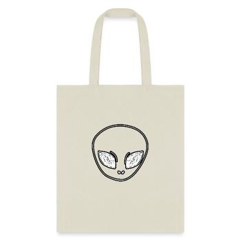 Alien character face - Tote Bag - natural - Front
