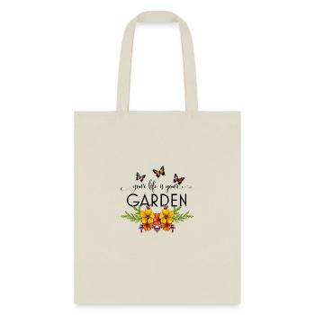 your life is your garden,custom butterflies shirt. - Tote Bag - natural - Front