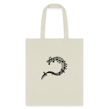 music notes, musician, musical, music love - Tote Bag - natural - Front