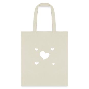 Hearts heart pattern - Tote Bag - natural - Front