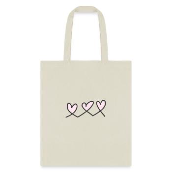 three hearts heart - Tote Bag - natural - Front