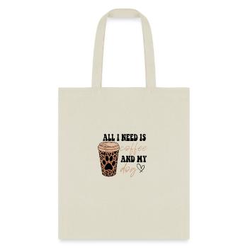 All I Need Is Coffee And My Dogs Dog lover - Tote Bag - natural - Front