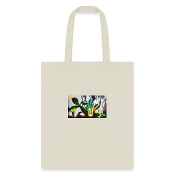 Futuristic glowing plants - Tote Bag - natural - Front