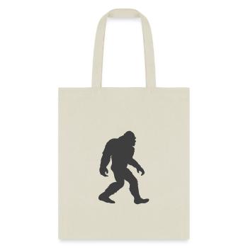 sasquatch bigfoot black - Tote Bag - natural - Front