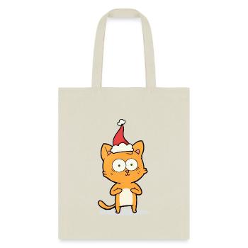 Anxious Christmas Cat - Tote Bag - natural - Front