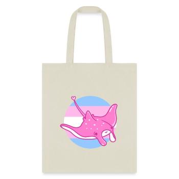 Trans Pride Manta Ray - Tote Bag - natural - Front