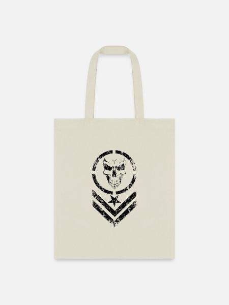 Grunge Black - Tote Bag - natural