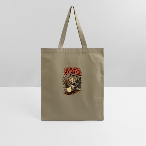 Funny Cat Coffee Lover Design – I Need More Coffee - Tote Bag