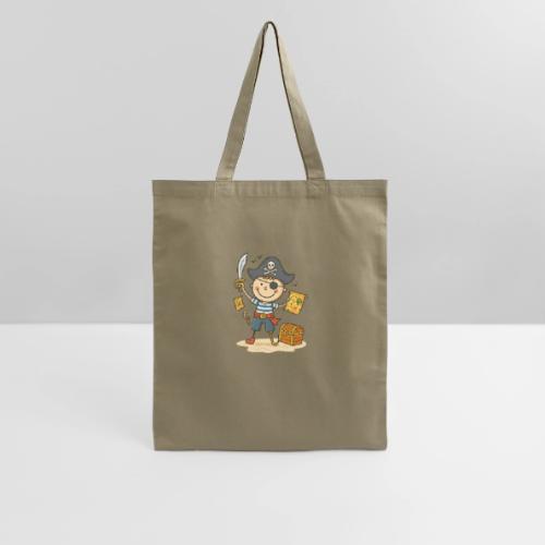 Cartoon Pirate Boy with Treasure Map Kids T-Shirt - Tote Bag