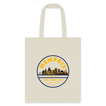 Memphis Skyline Badge - Tote Bag - natural - Front