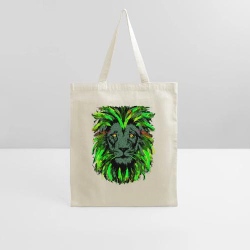 Green Lion Head Portrait Drawing - Green Lion - Tote Bag