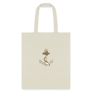Wooden anchor - Tote Bag - natural - Front