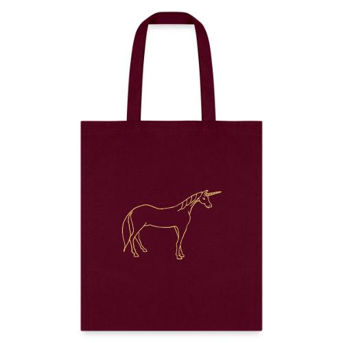 unicorn gold outline - Tote Bag