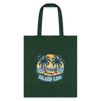 Island Life - Tote Bag - forest green - Front