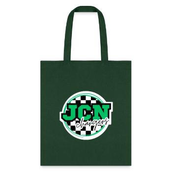 JCN Chargers checkerboard, Jefferson County North - Tote Bag - forest green - Front